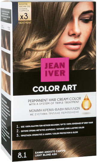 Jean Iver Color Kit Hair Dye 8.1 Light Blonde 50ml