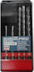 Bormann Set of 5 Four-Cut Diamond Drills with SDS Plus Shank for Masonry