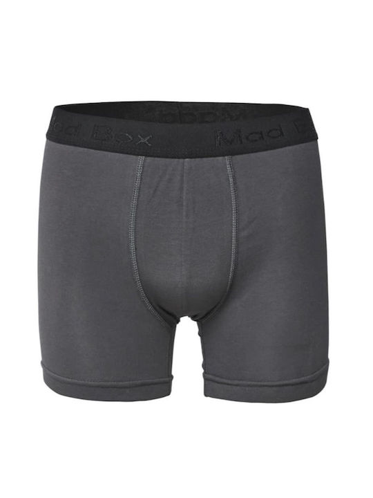 Mad Box Herren Boxershorts Gray 1Packung