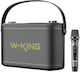 W-King Boxă Karaoke cu Microfon Wireless H10 S Negru