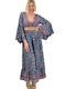 Potre Summer Maxi Dress Navy Blue