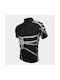 Athlon Stripes Kurze Ärmel Radtrikot Schwarz