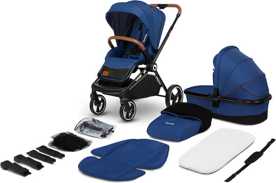 Lionelo Mika Reglabil 2 în 1 Cărucior pentru copii Potrivit pentru Nou-născut Albastru marin 11.5kg