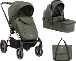 Kikka Boo Kara Adjustable 2 in 1 Baby Stroller Suitable for Newborn Army Green 10.1kg