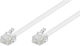 Flat Cablu Telefon RJ11 6P4C 15m Alb (00318)