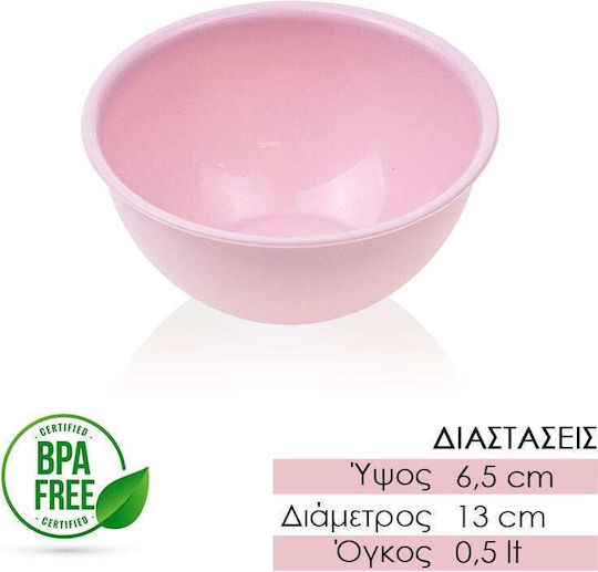 Plastic Salad Bowl Pink
