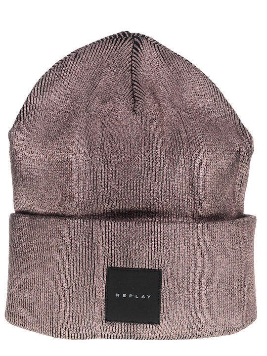 Beanie Γυναικείος Σκούφος Πλεκτός σε Ροζ χρώμα
