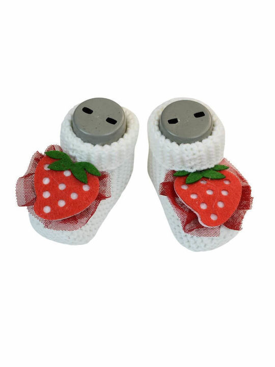 Bebepaidika Baby Slippers White