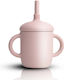 One & Only Baby Baby Cup with Handles and Straw made of Silicone Pink 150ml