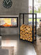 ML-Design Metallisch Regal Holzlagerung 60x25x100cm