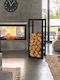ML-Design Metallisch Regal Holzlagerung 40x25x100cm