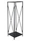 Home & Camp Metallic Shelf Wood Storage 34x34x111cm Gray