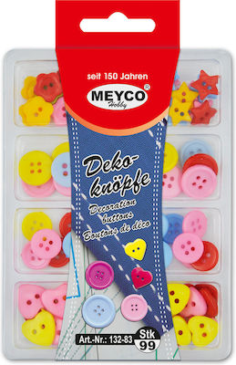 Meyco Gray Plastic Sewing Button 99pcs