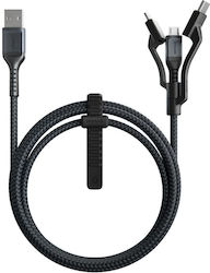 Nomad Kevlar USB zu Lightning / Micro-USB / Typ-C Mehrere Anschlusskabel 1,5 m Nomad Kevlar USB zu Lightning / Micro-USB / Typ-C Mehrere Anschlusskabel 1,5 m