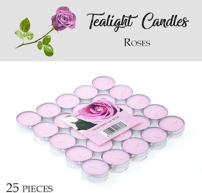 Scented Tealights Pink 25pcs