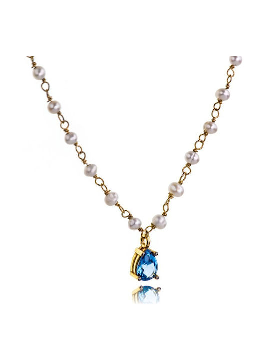 Paraxenies Necklace Rosary from Gold Plated Silver