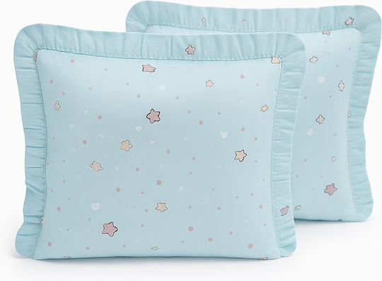 Beboulino Honey Set de față de pernă pentru copii din bumbac 100% 35x45cm Albastru