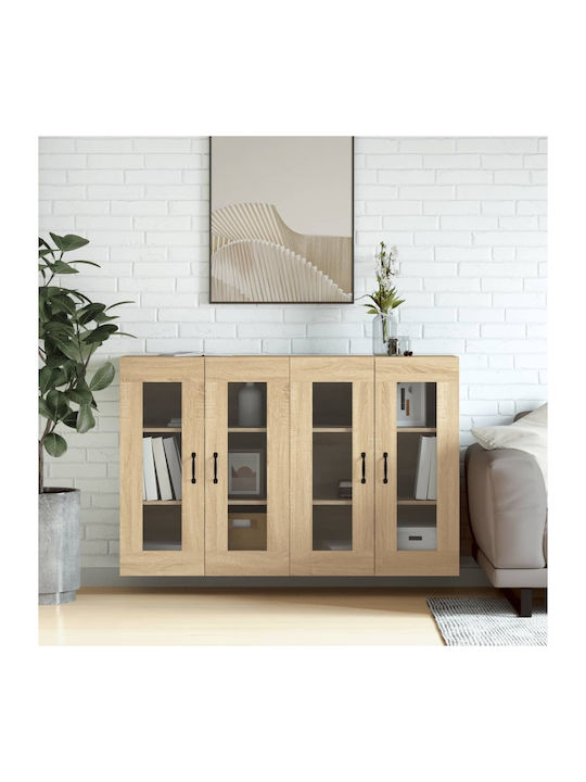 Sideboard Wooden Sonoma Oak 69.5x34x90cm