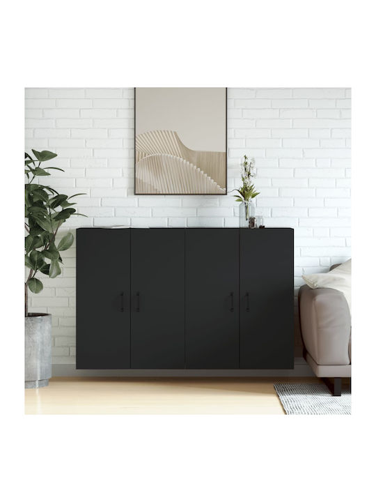 Wooden Buffet Black L69.5xW34xH90cm