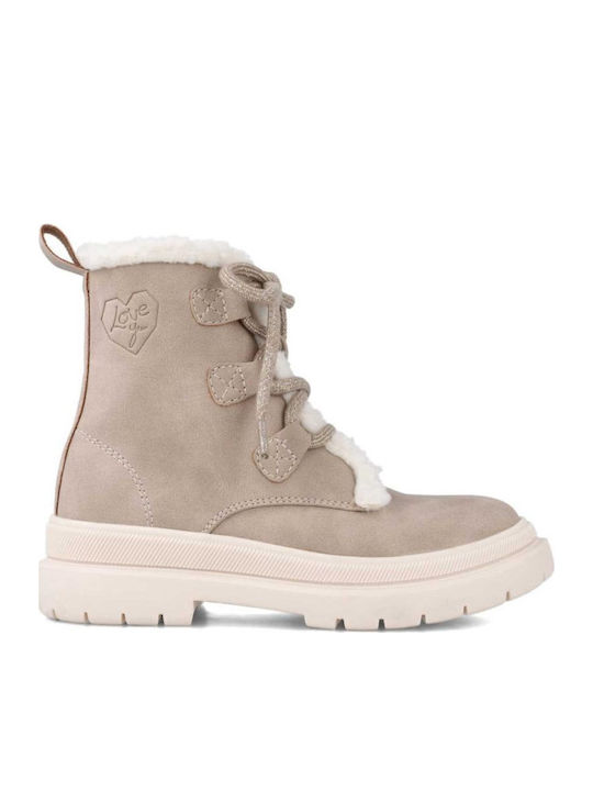 Garvalin Suede Παιδικά Μποτάκια με Φερμουάρ Μπεζ