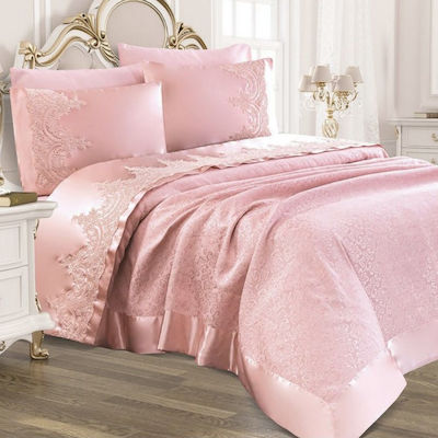 Saray Home Set of 6pcs Bridal Blanket Super Double Pink 240x235cm