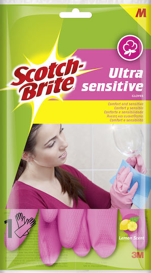 Scotch Brite Γάντια Καθαριότητας Kunststoff Mittel Rosa 1Stück