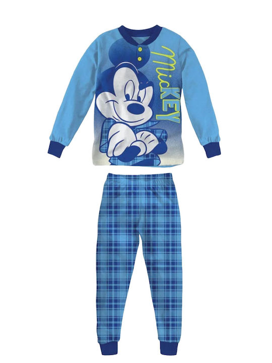 Disney Disney Mickey Mousse & Friends Set Top & Bottom Kids Cotton Pyjamas Blue