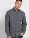 Long-sleeved Cotton Shirt Checked Gray