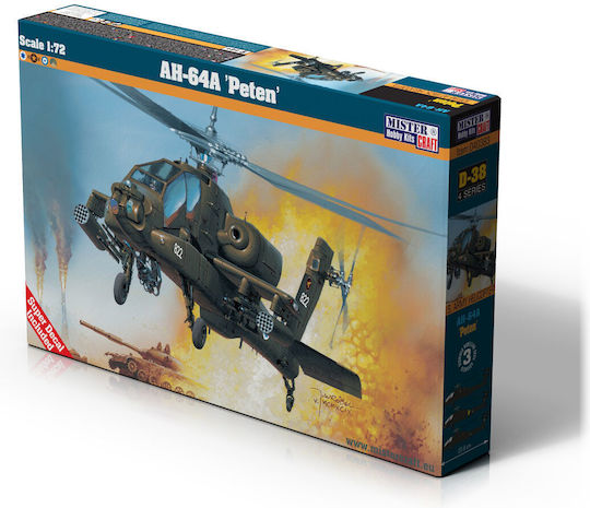 MisterCraft AH-64A Peten HAF Figură Model Elicopter Scara 1:72 29cm D-38