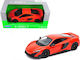 Welly Modeling Figure Car Orange in Scale 1:24