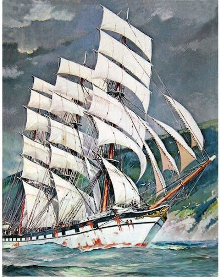 Heller Modellfigur Schiff im Maßstab 1:250
