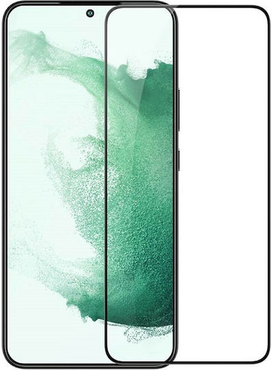 9h Vollkleber Vollflächig gehärtetes Glas Schwarz (Galaxy S22 Ultra 5G)