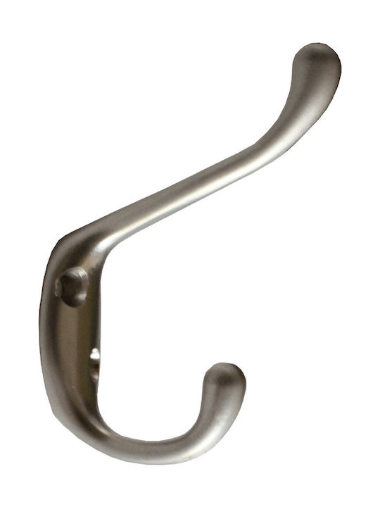 Metal Wall Hanger Silver 1pc