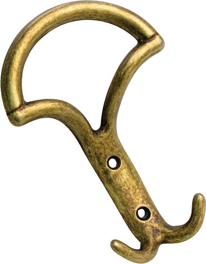 Viobrass Viobrass Wandhalterung Metall 3 Haken Antik Bronze 9,5x14,5cm