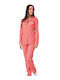 Lydia Creations Winter Women's Pyjama Set Orange