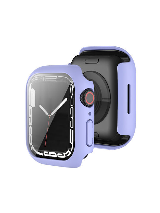Hard Frame Πλαστική Θήκη με Τζαμάκι Violet για το Apple Watch 41mm Hard Frame Πλαστική Θήκη με Τζαμάκι Violet για το Apple Watch 41mm