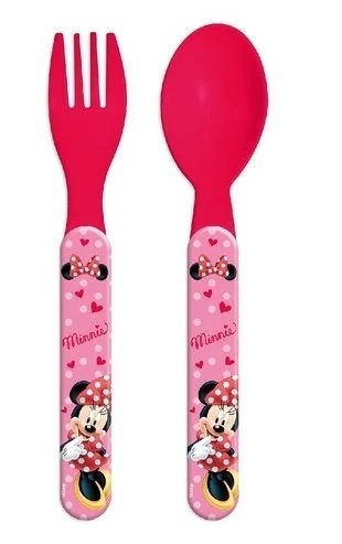 Disney Βρεφικό Σετ με Πιρούνι Minnie από Πλαστικό 2τμχ