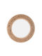Bizzotto Talia Wandspiegel mit Beige Rattan Rahmen Durchmesser 50cm 1Stück