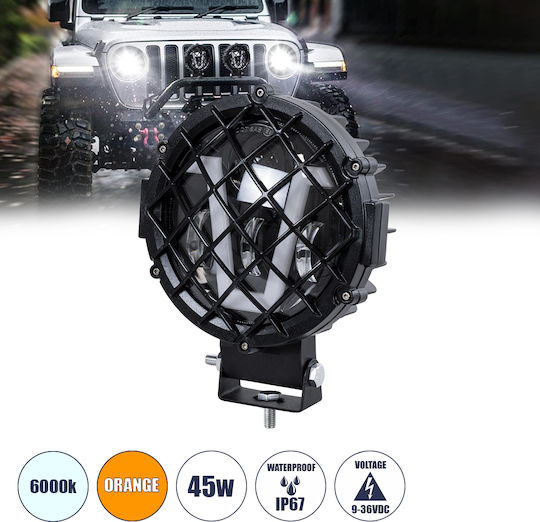 GloboStar Кръгла Фарове за кола LED Mercedes-Benz V 12V 45W с Оранжев осветление 20бр