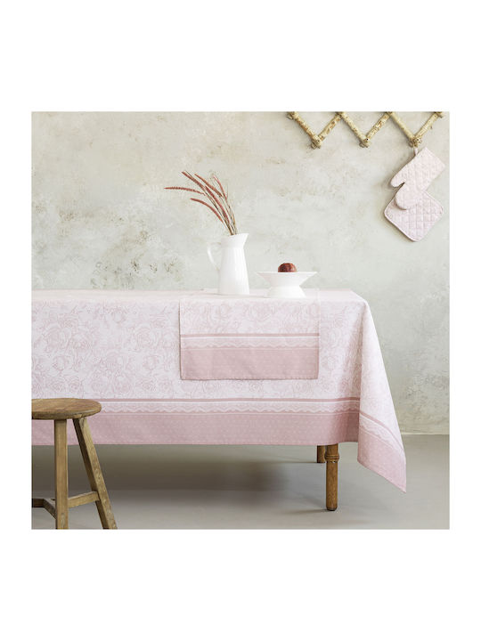 Nima Tablecloth Cotton Pink 150x220cm 33012