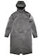 Women's Long Puffer Jacket for Spring or Autumn Gray