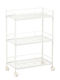 Andrea House Kitchen Trolley Metallic 3 Tiers White 44.5x26.5x64cm