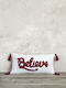 Nima Възглавница за Диван Believe От 100% Памук Бяла 30x60см