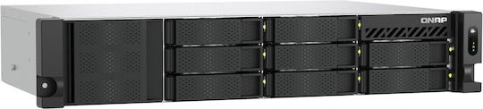 QNap TS-855eU-8G NAS Rack με 8 θέσεις για HDD/M.2/SSD και 2 θύρες Ethernet