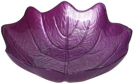 Espiel Botanic Serving Bowl Round Glass Purple with Diameter 15cm 6pcs