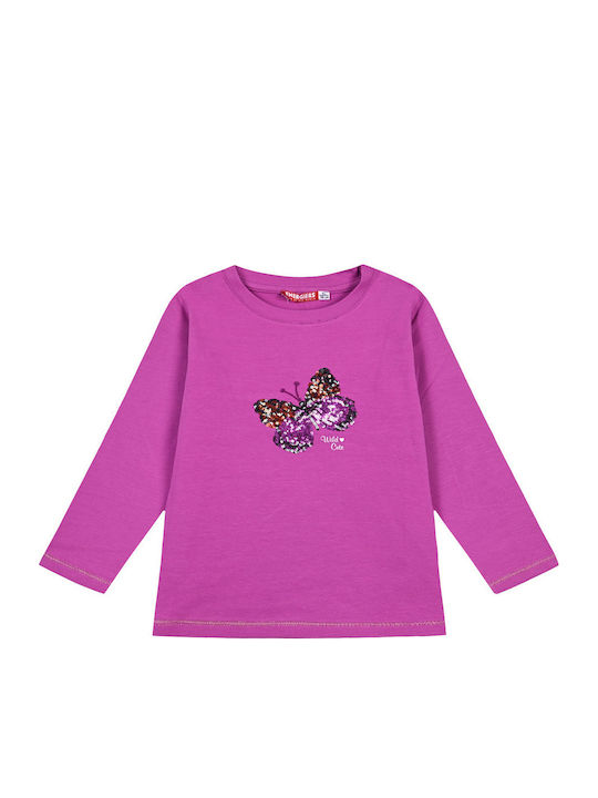 Energiers Top pentru Copii Bluze Culoare Full Face Fucsia