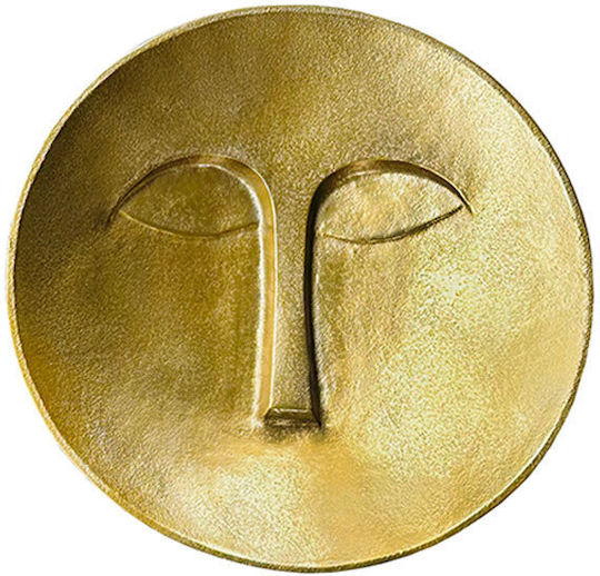 InTheBox 3D Wall Decor Face Gold Metallic 38x8x7.5cm