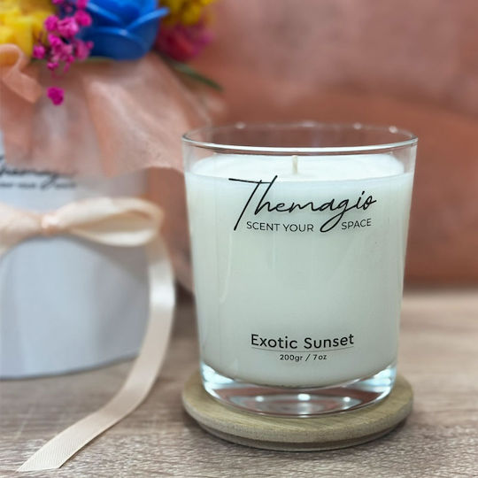 Themagio Aromatic Soy Candle in Jar with Exotic Sunset Perfume 250g