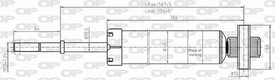 Open Parts Set Amortizoare 1buc pentru Toyota Auris