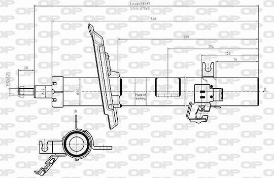 Open Parts Set Stoßdämpfer 1Stück für Nissan Qashqai